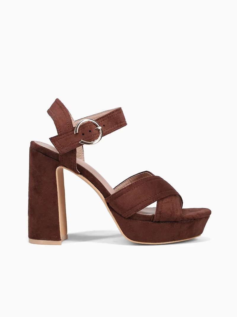 Chany Dark Brown Suede