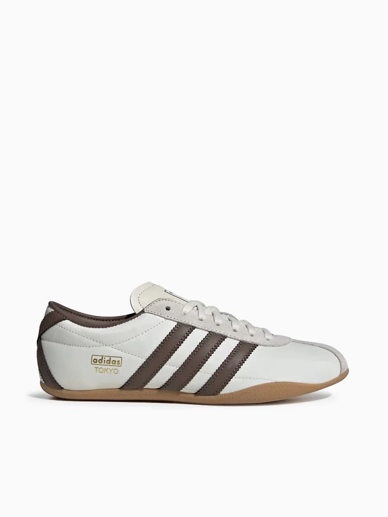 Tokyo W Off White Brown leather
