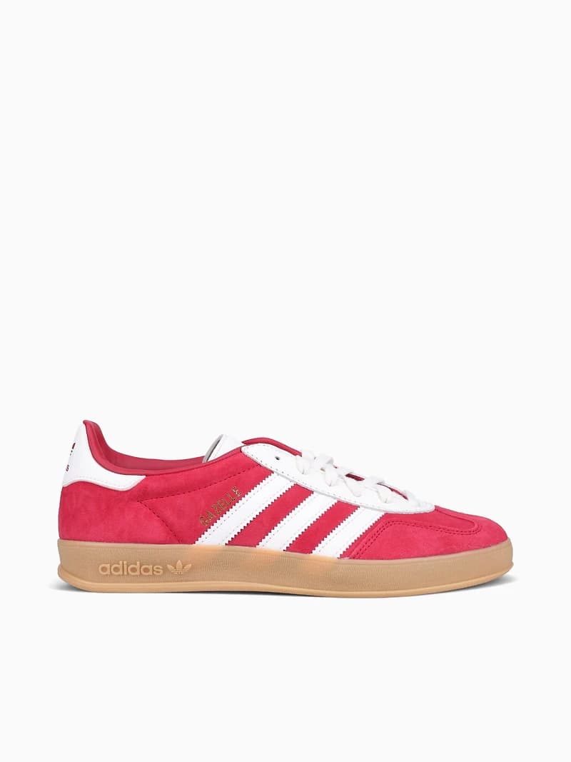 Gazelle Indoor Victory Red White suede