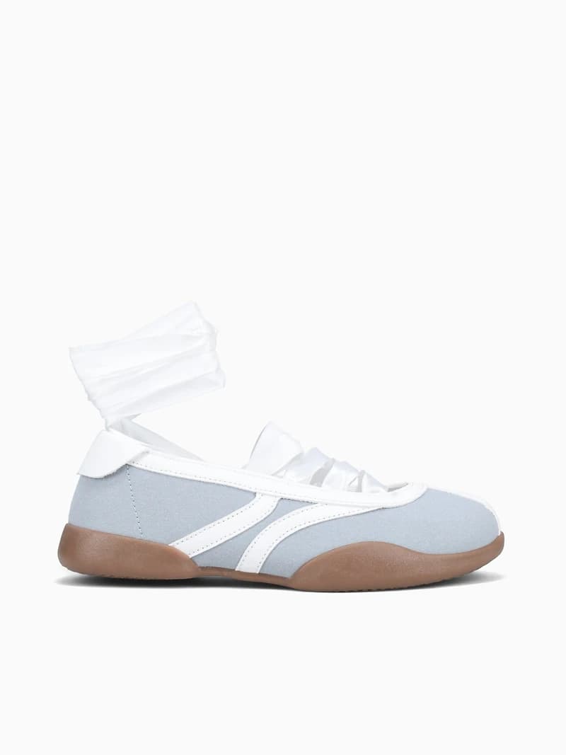 Isabel Blue White suede